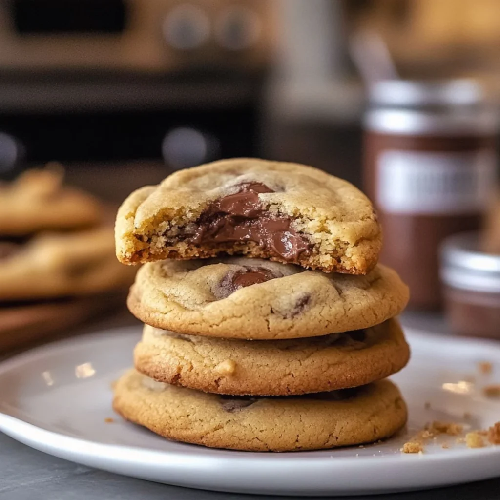 Nutella Stuffed Cookies