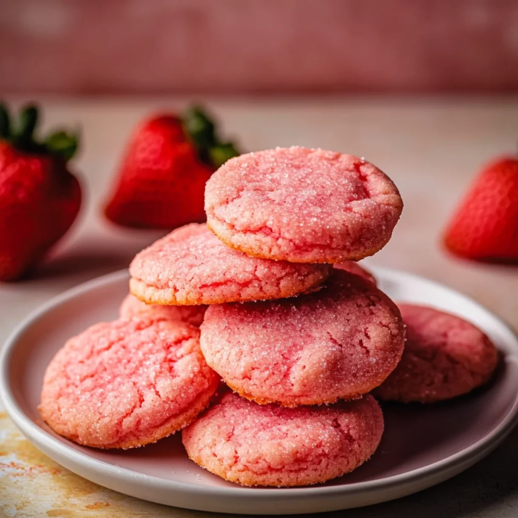Strawberry sugar cookies