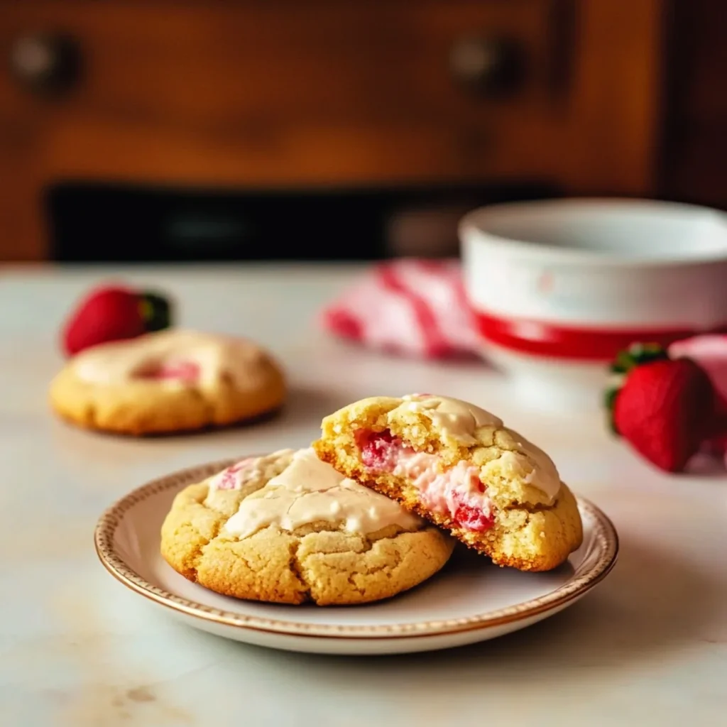 Strawberry Cheesecake Cookies