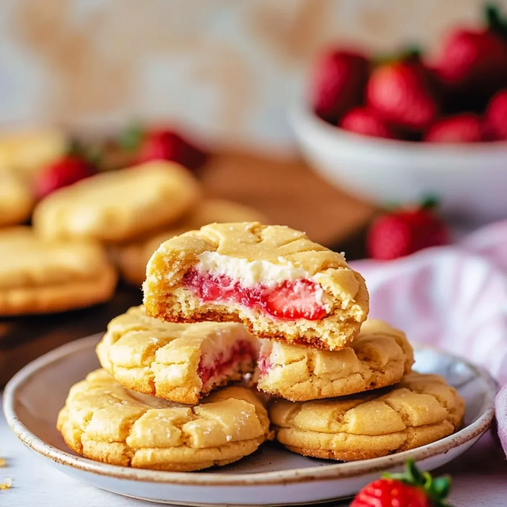 Strawberry Cheesecake Cookies