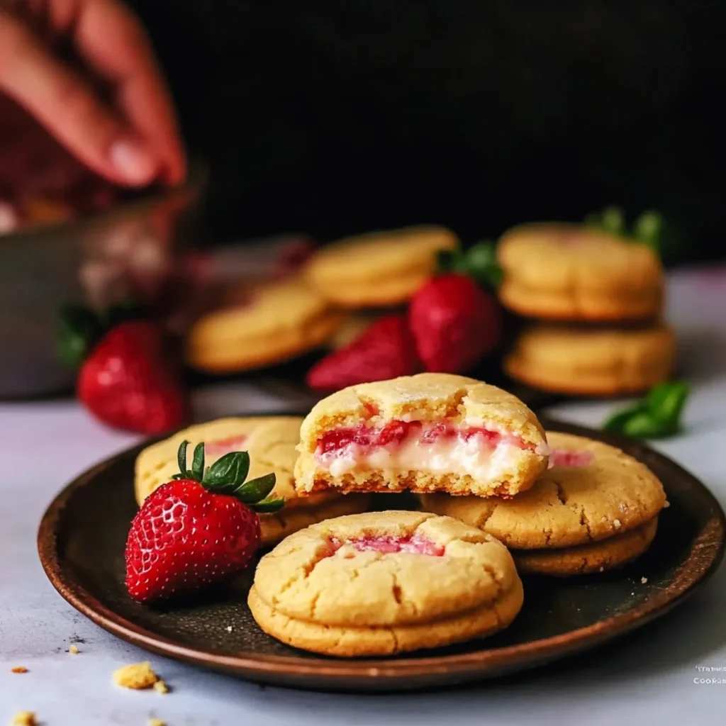 Strawberry Cheesecake Cookies